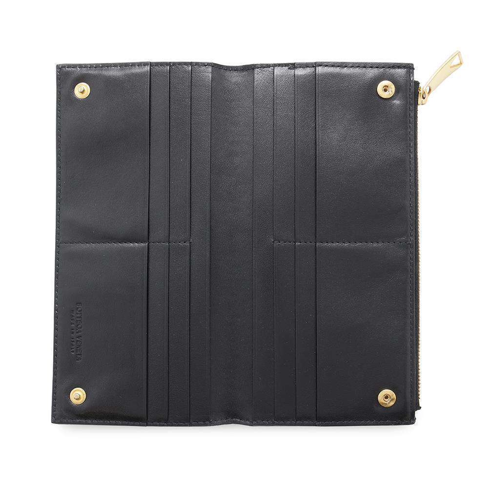 Bottega Veneta Long Wallet Intrecciato Leather Bifold Black - Picture 4 of 13